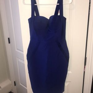 Blue bodycon dress size LARGE